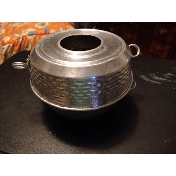 Vintage Nasco Italy 3 Pc Hammered Aluminum Casserole Dish / Cooking piece/ Cover - Picture 12 of 12